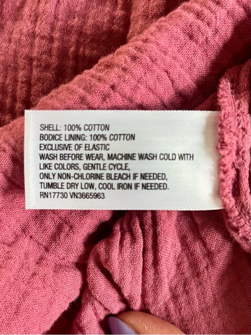 Cat & Jack Raspberry Smocked Ruffle Strap Dress - Picture 3 of 3